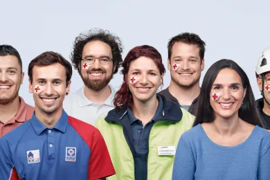 Freiwillige vom Roten Kreuz